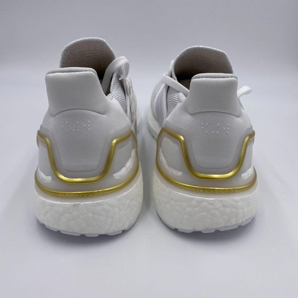 Adidas Ultraboost 20 White / Gold  Womens Shoes - Picture 4 of 8